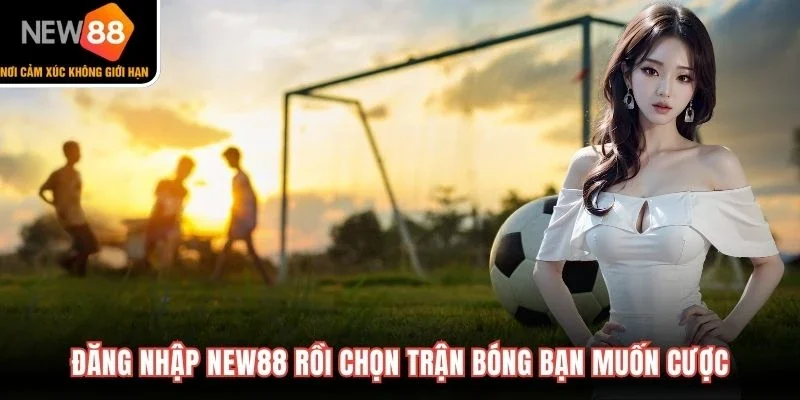 Đăng nhập New88 rồi chọn trận bóng bạn muốn cược